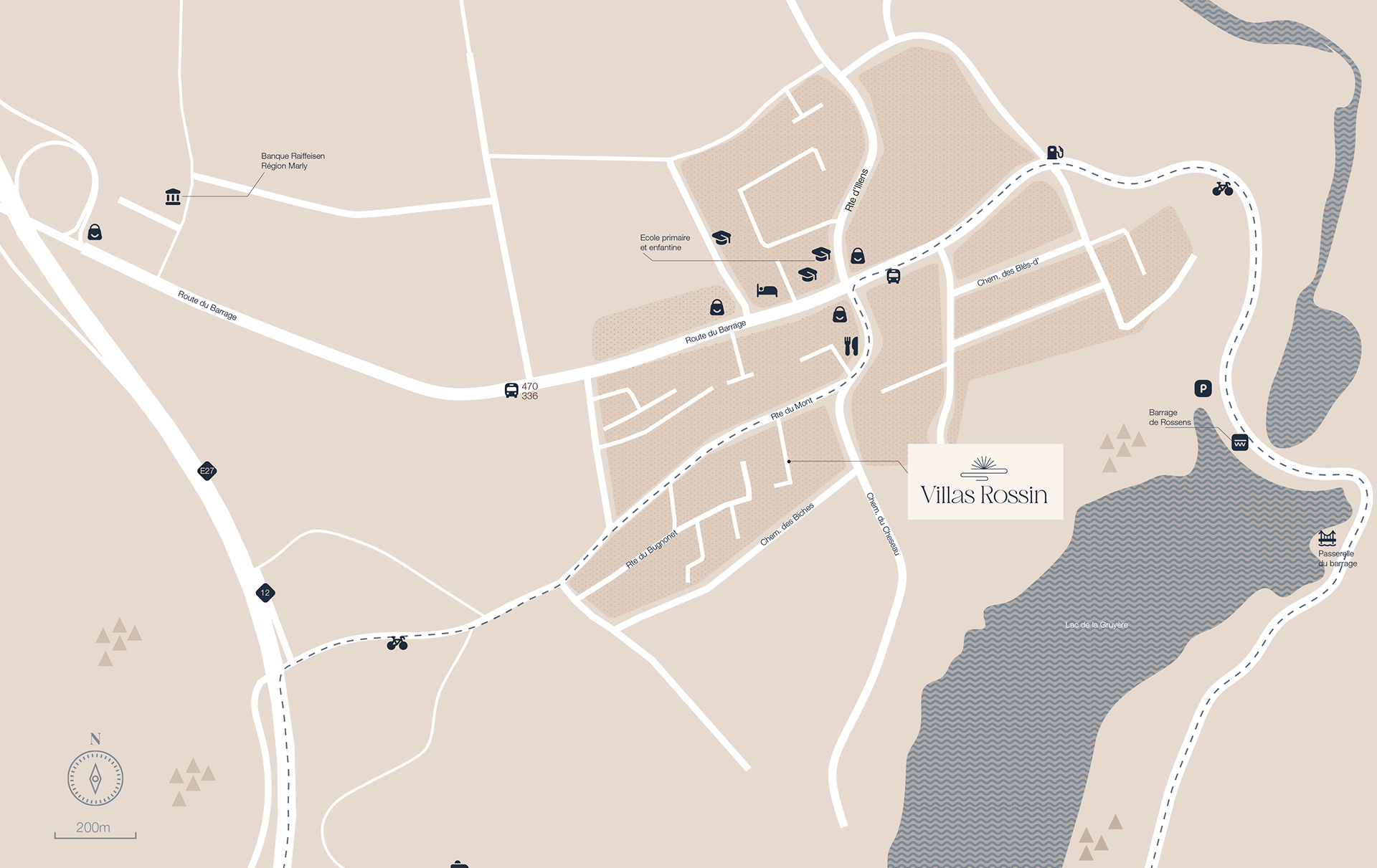 Villas Rossin map